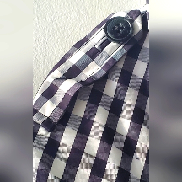 ANNE KLEIN-size 10- plaid trench coat - Knee Length Belted - Picture 7 of 12